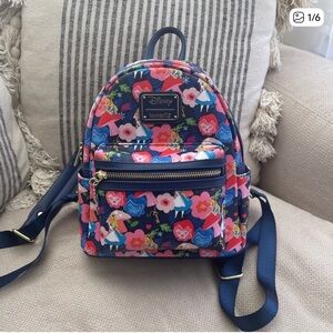 Loungefly Blue Floral Wonderland Backpack